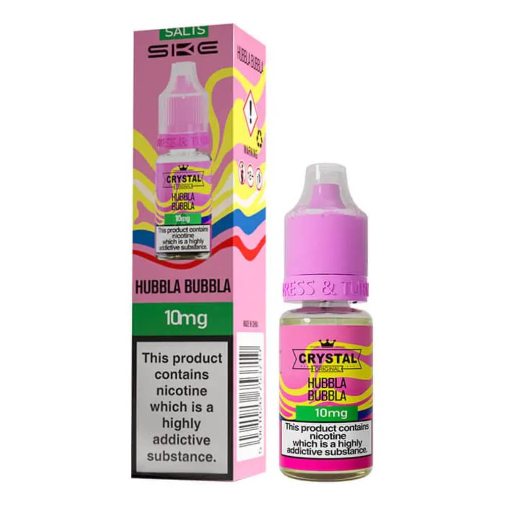 Ske Crystal Nic Salts E-Liquids 10ml Hubbla Bubbla 10mg