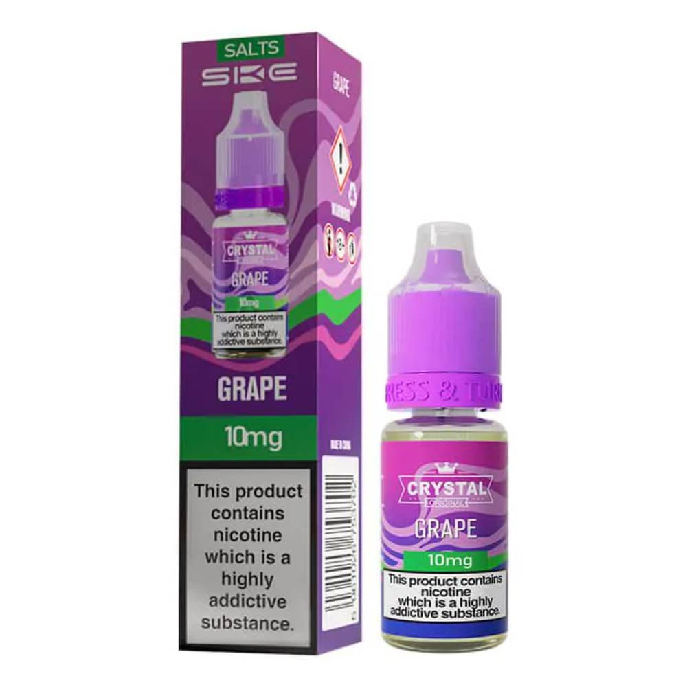 Ske Crystal Nic Salts E-Liquids 10ml Grape 10mg
