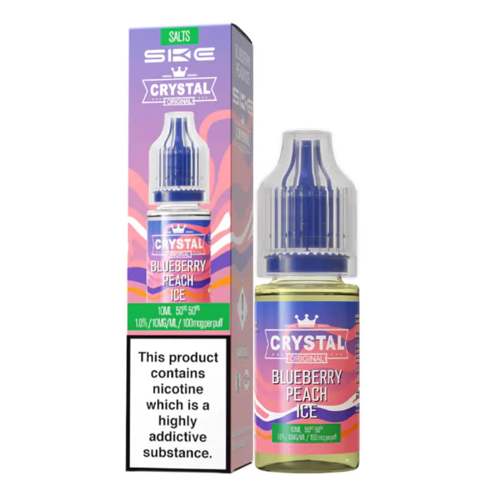 Ske Crystal Nic Salts E-Liquids 10ml Blueberry Peach Ice 20mg
