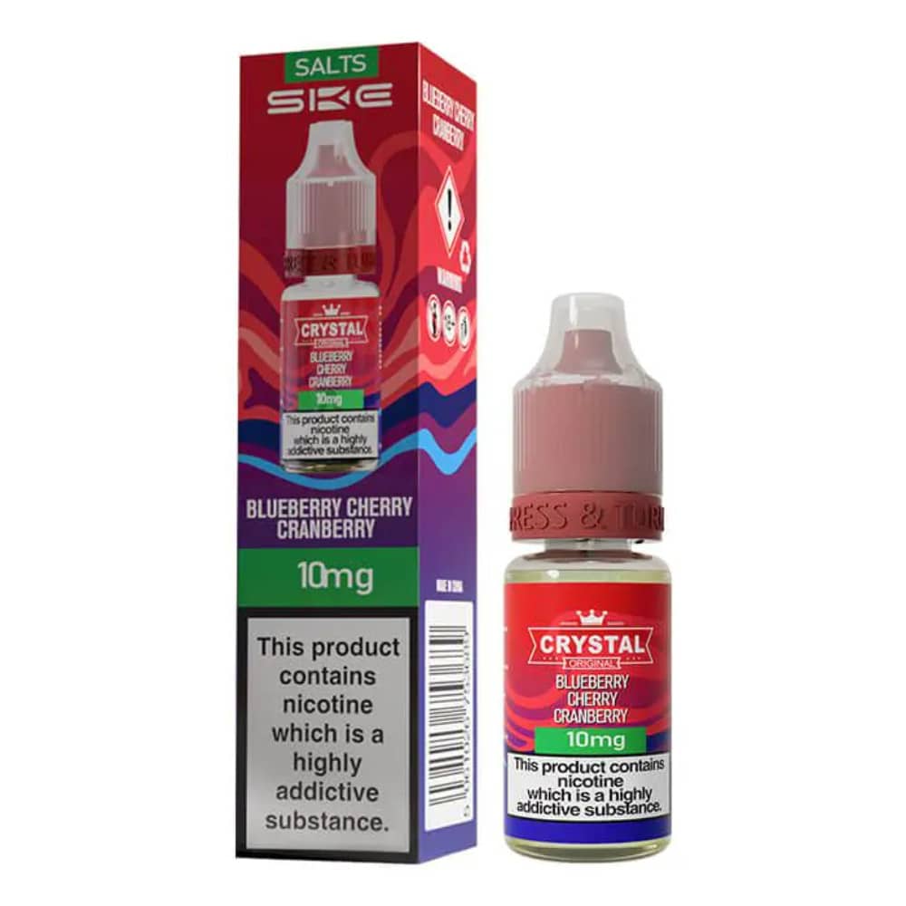 Ske Crystal Nic Salts E-Liquids 10ml Blueberry Cherry Cranberry 20mg