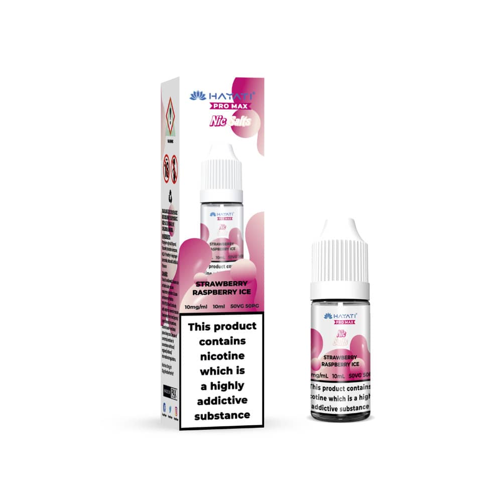 Hayati Pro Max Nic Salts E-Liquids 10ml Strawberry Raspberry Ice 10mg