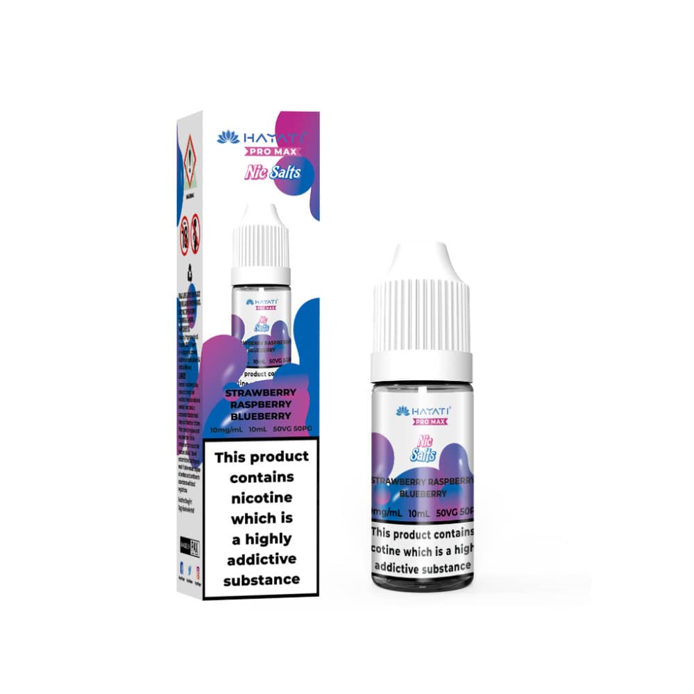 Hayati Pro Max Nic Salts E-Liquids 10ml Strawberry Raspberry Blueberry 10mg