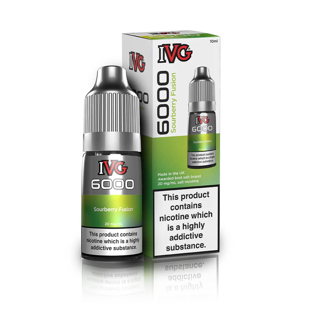 IVG 6000 Nic Salts e liquids 10ml Sourberry Fusion 10mg