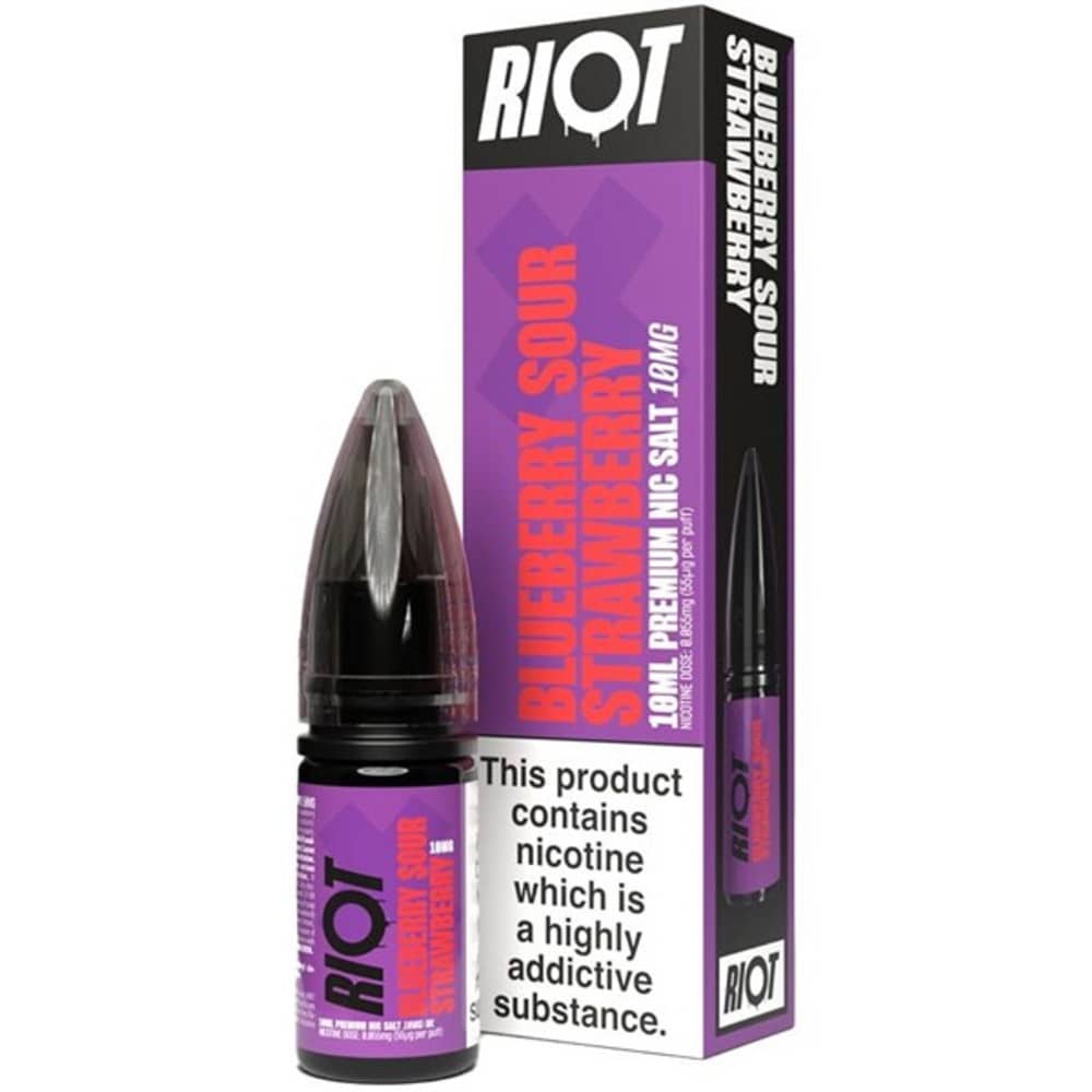 Riot X Nic Salts e liquids 10ml Blueberry Sour Strawberry 20mg