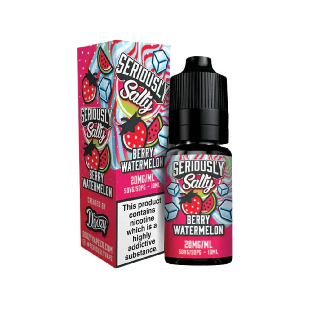 Doozy Seriously Salty Nic Salts e liquids 10ml Berry Watermelon 10mg