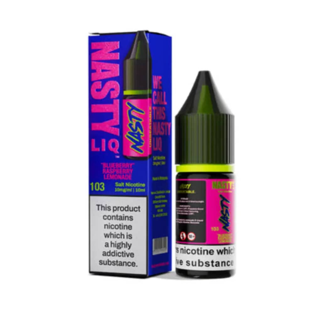 Nasty Liq Nic Salts e liquids 10ml Blueberry Raspberry Lemonade 10mg