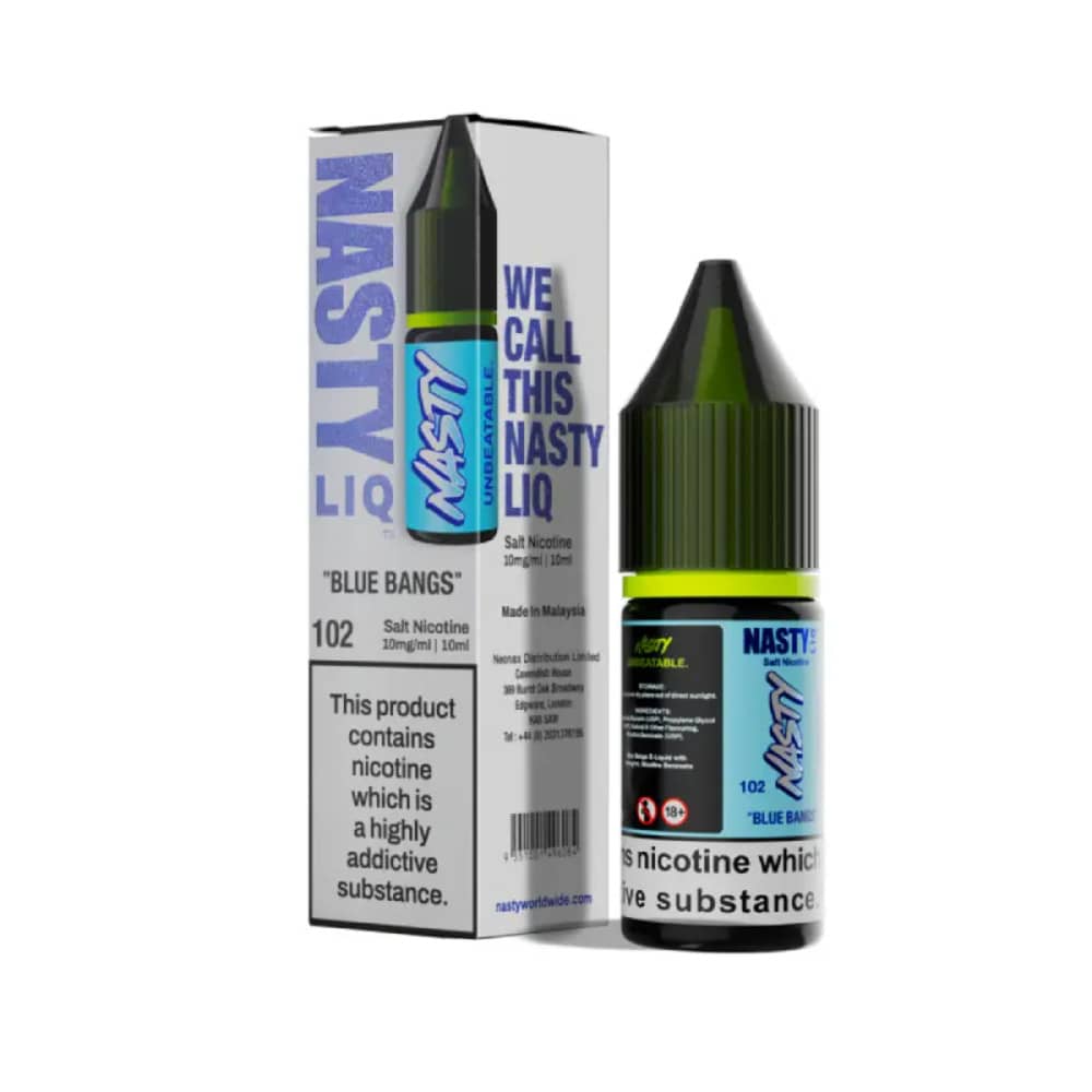 Nasty Liq Nic Salts e liquids 10ml Blue Bangs 20mg