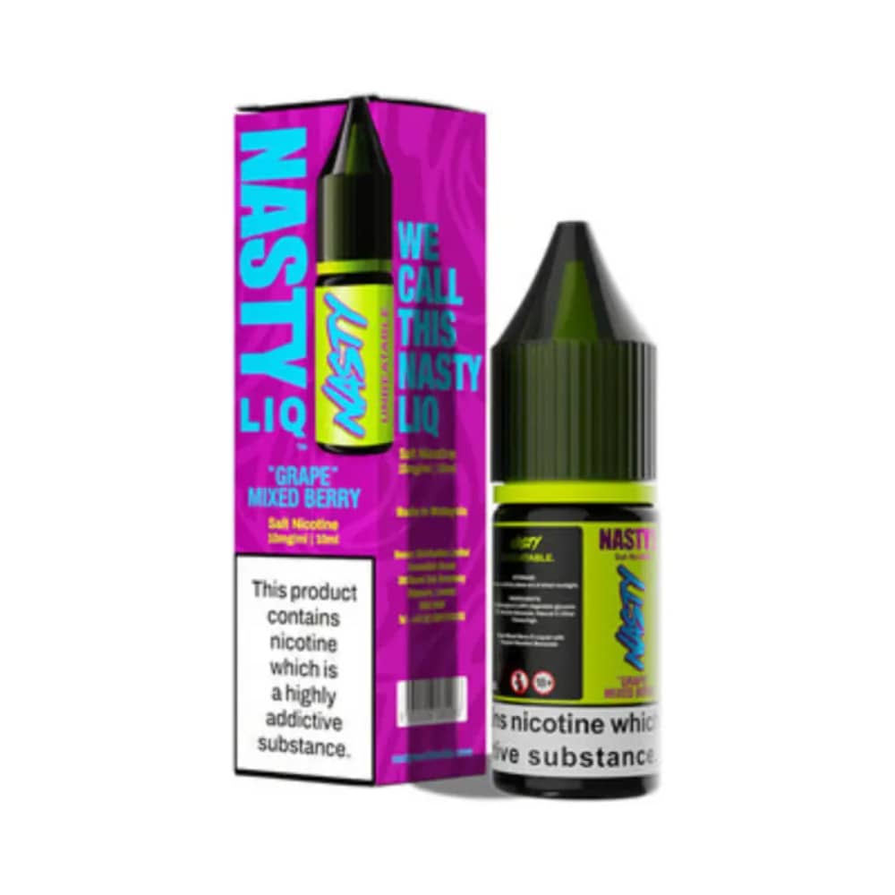 Nasty Liq Nic Salts e liquids 10ml Grape Mixed Berry 10mg