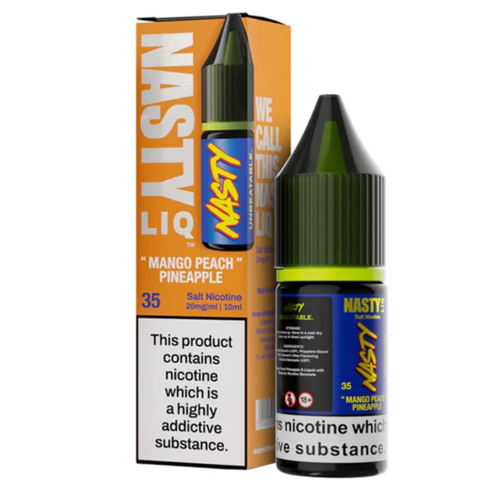 Nasty Liq Nic Salts e liquids 10ml Peach Mango Pineapple 10mg