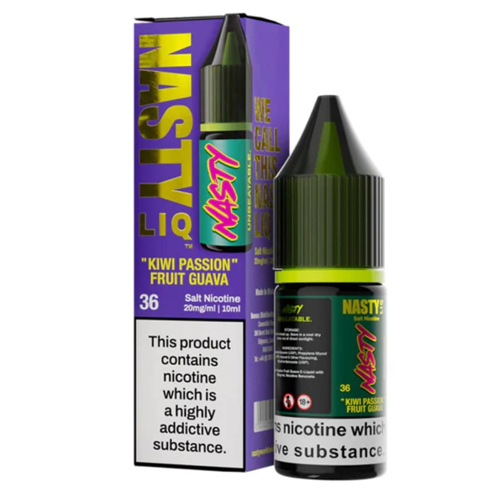 Nasty Liq Nic Salts e liquids 10ml Kiwi Passionfruit Guava 10mg