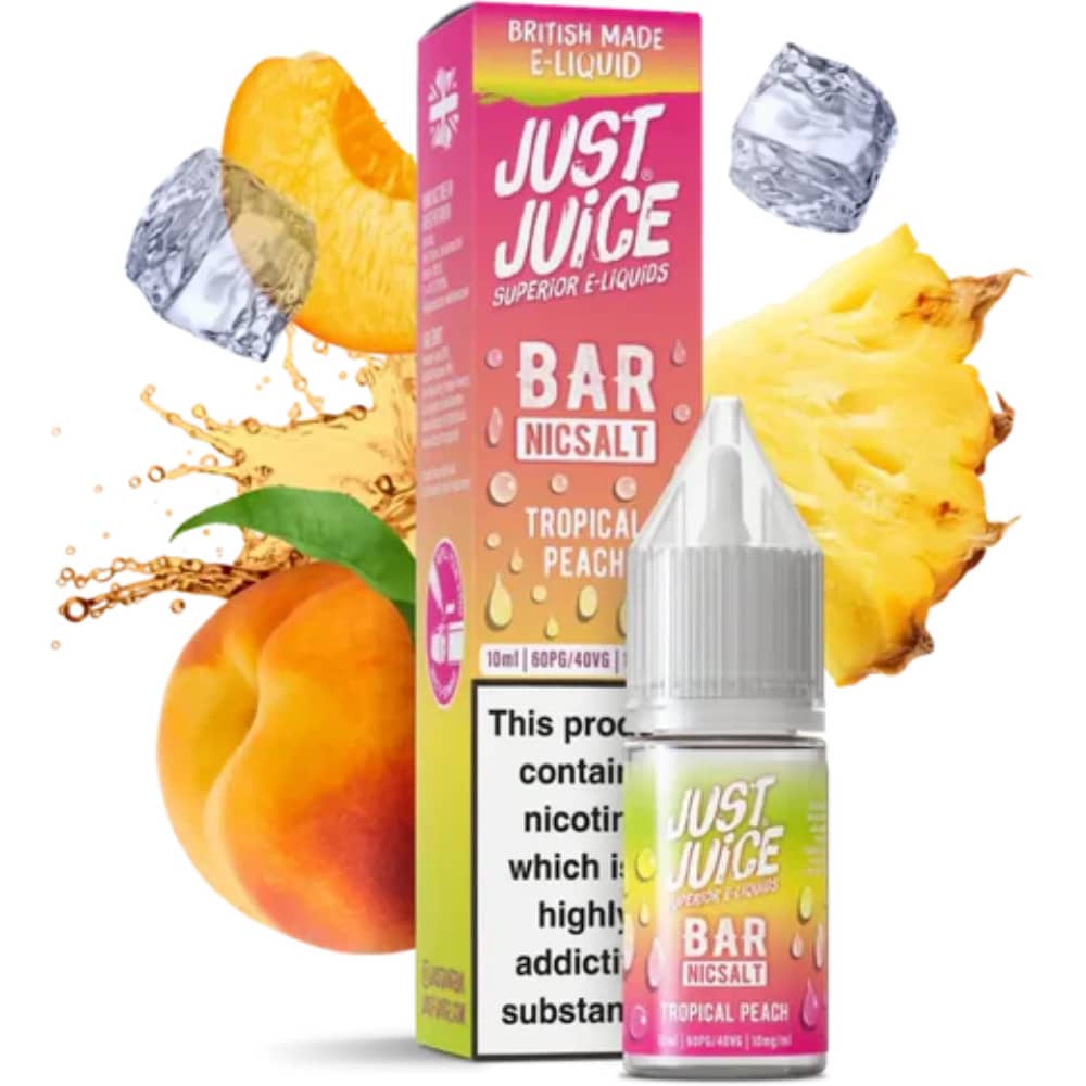 Just Juice Bar Nic Salts e liquids 10ml Tropical Peach 20mg