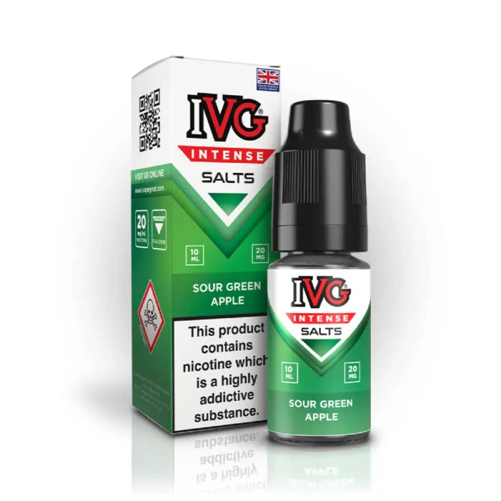 IVG Intense Nic Salts e liquids 10ml Sour Green 10mg