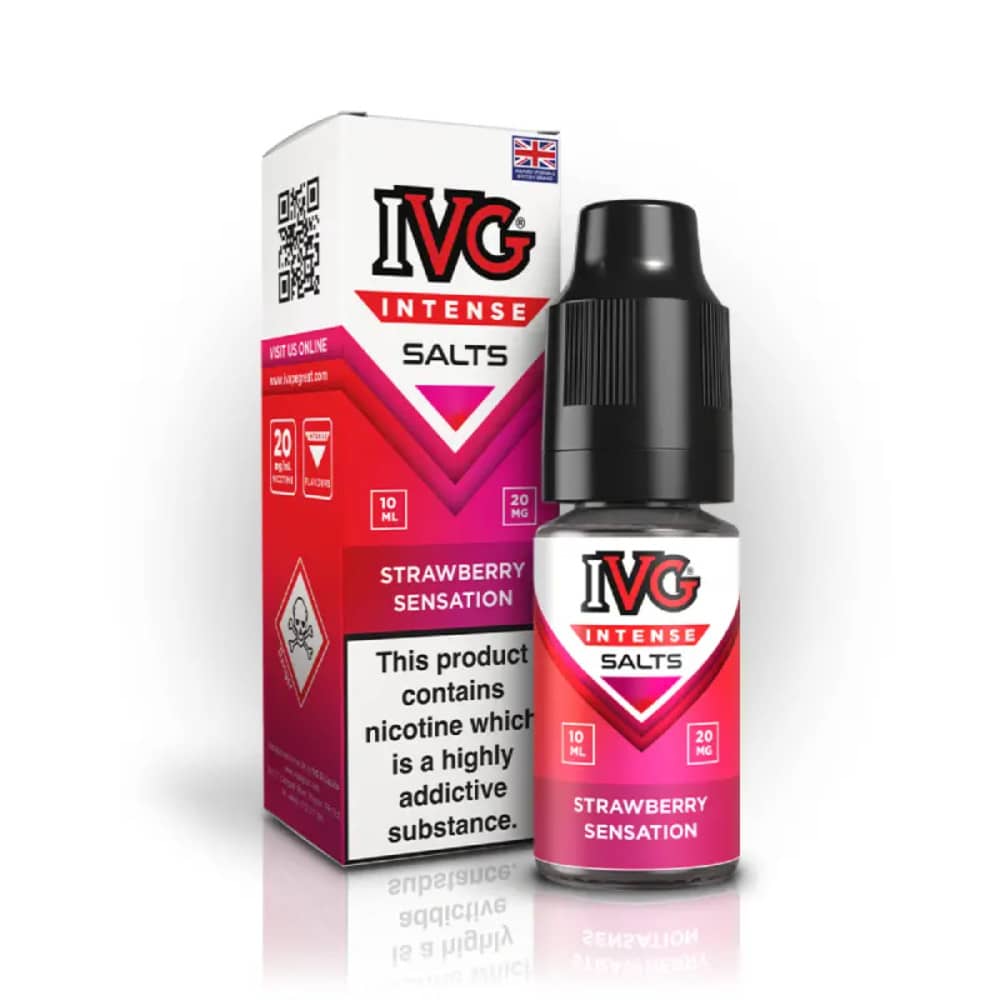 IVG Intense Nic Salts e liquids 10ml Strawberry Sensations 20mg