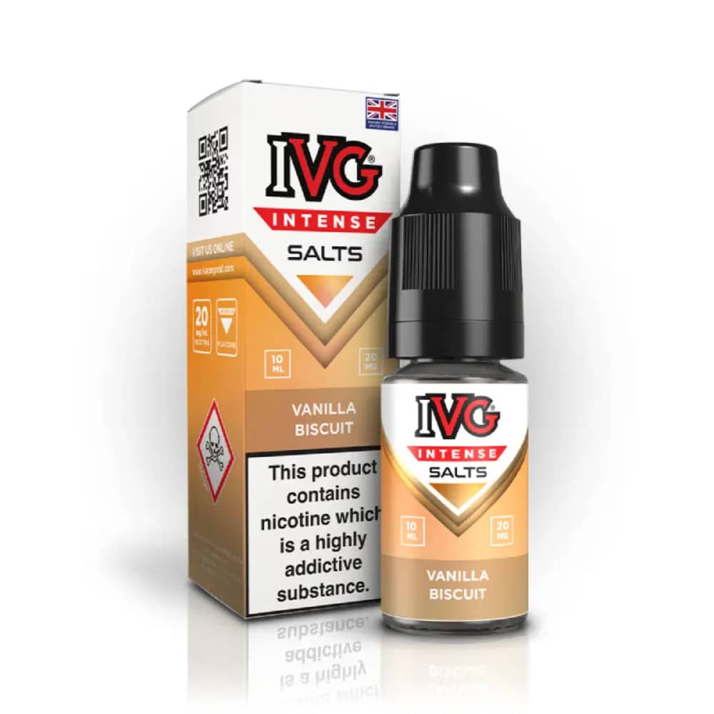 IVG Intense Nic Salts e liquids 10ml Vanilla Biscuit 20mg