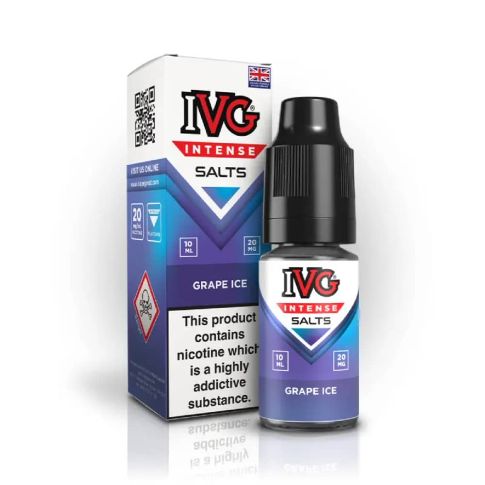 IVG Intense Nic Salts e liquids 10ml Grape Ice 20mg