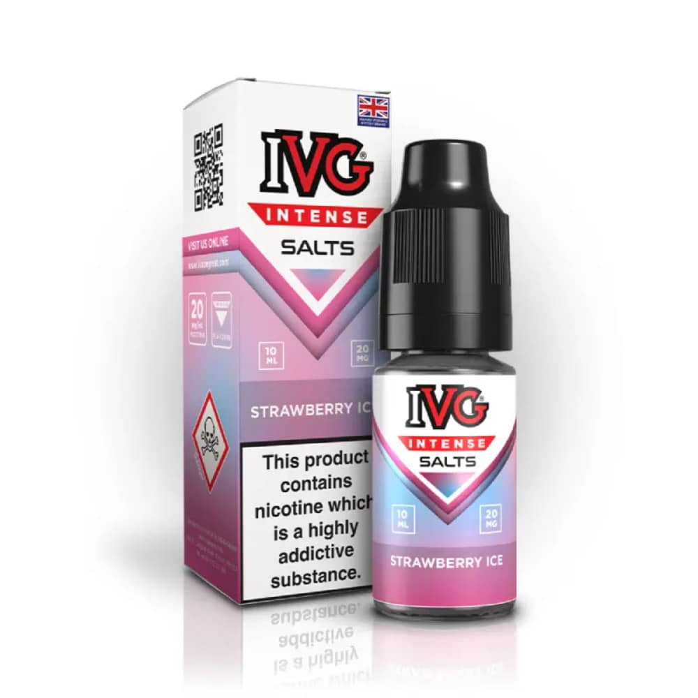 IVG Intense Nic Salts e liquids 10ml Strawberry Ice 10mg
