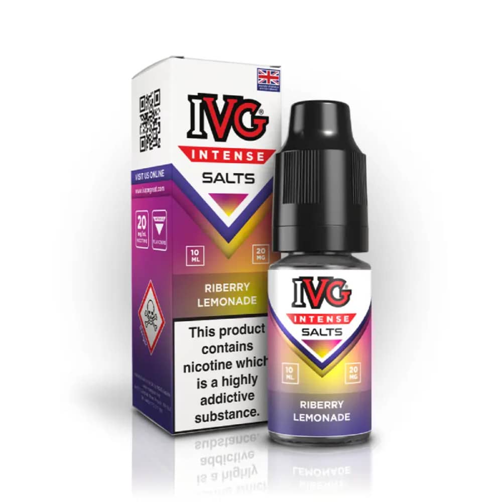 IVG Intense Nic Salts e liquids 10ml Riberry Lemonade 20mg