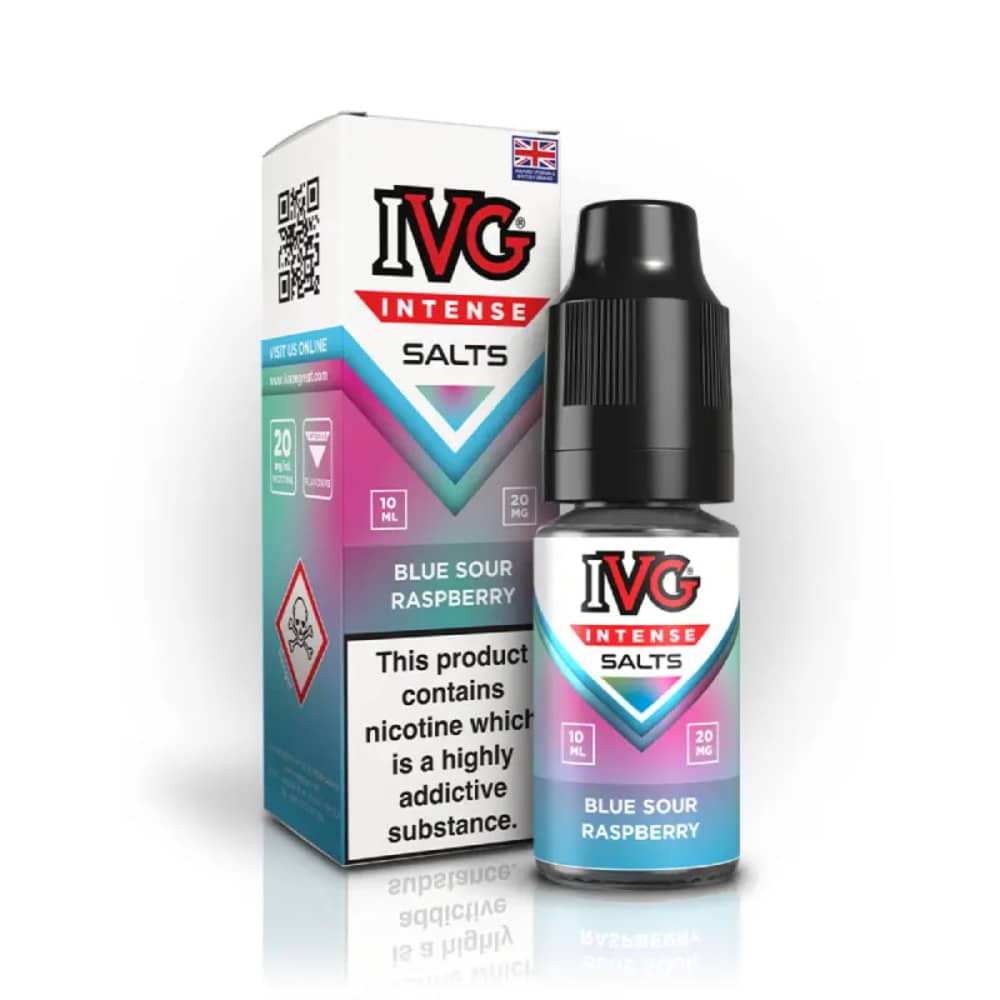 IVG Intense Nic Salts e liquids 10ml Blue Sour Raspberry 20mg