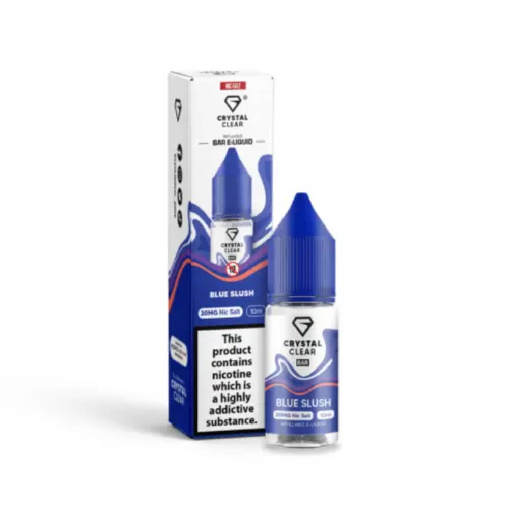 Crystal Clear Nic Salts e liquids 10ml Blue Slush 10mg