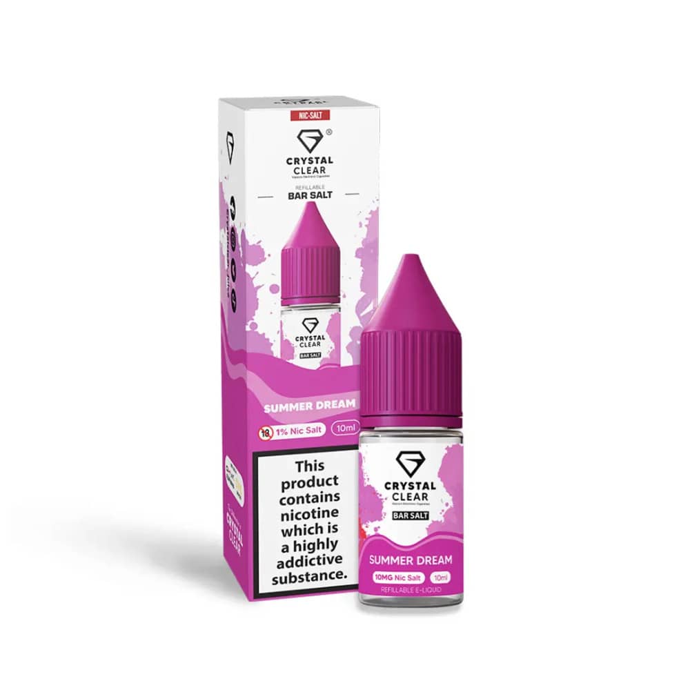 Crystal Clear Nic Salts e liquids 10ml Summer Dream 20mg