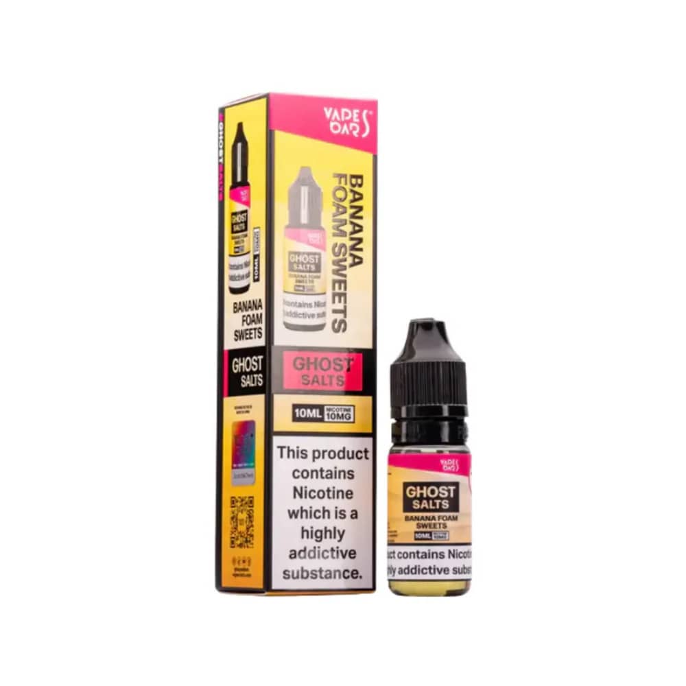 Ghost 3500 Nic Salts e liquids 10ml Banana Foam Sweets 20mg