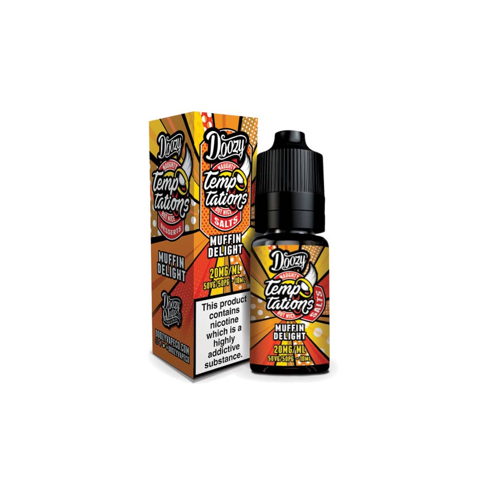 Doozy Temptation Nic Salts e liquids 10ml Muffin Delight 20mg