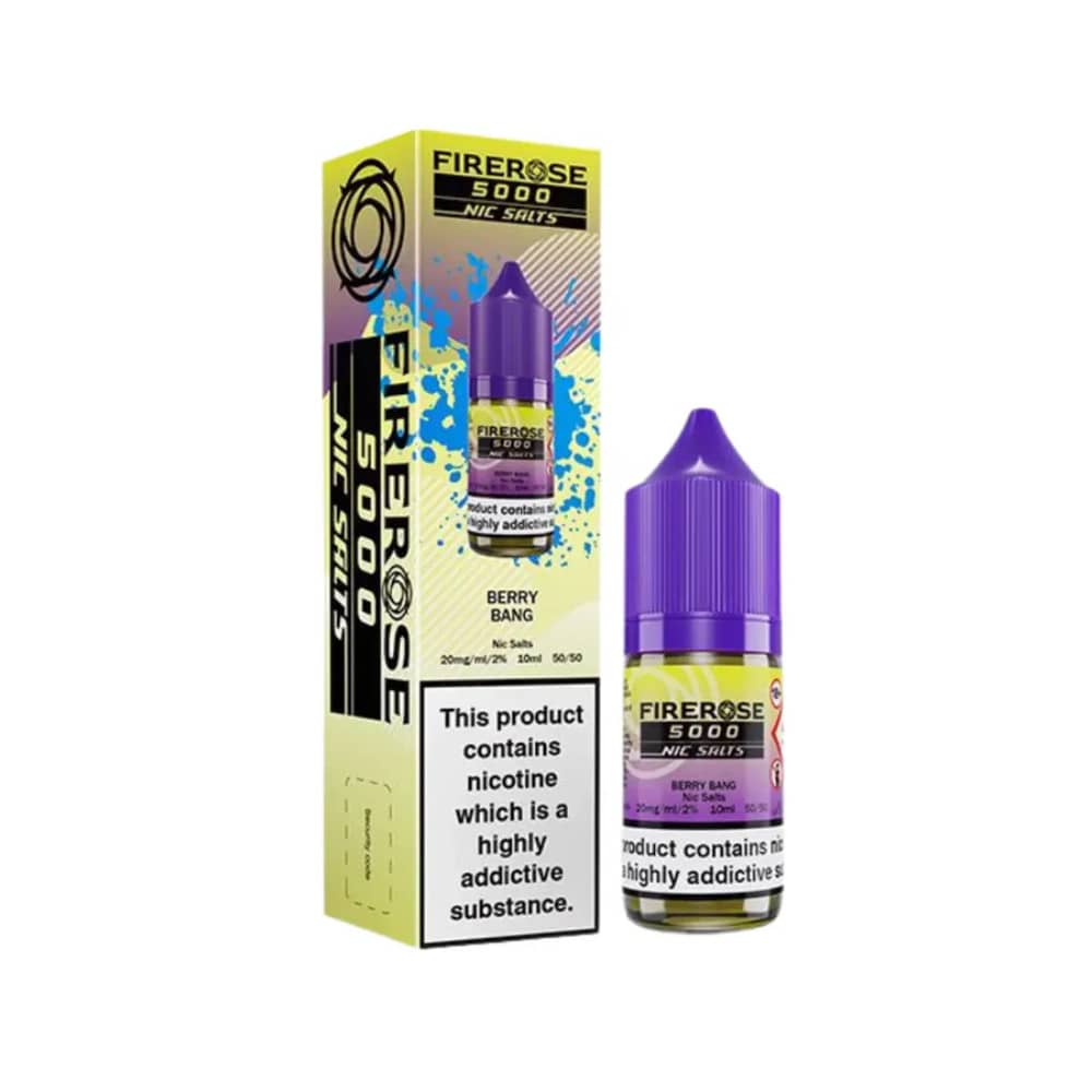 Firerose 5000 Nic Salts e liquids 10ml Berry Bang 10mg