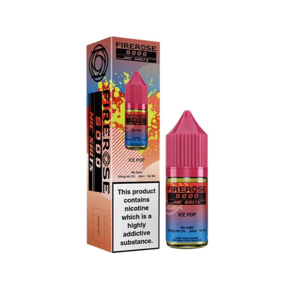 Firerose 5000 Nic Salts e liquids 10ml Ice Pop 20mg