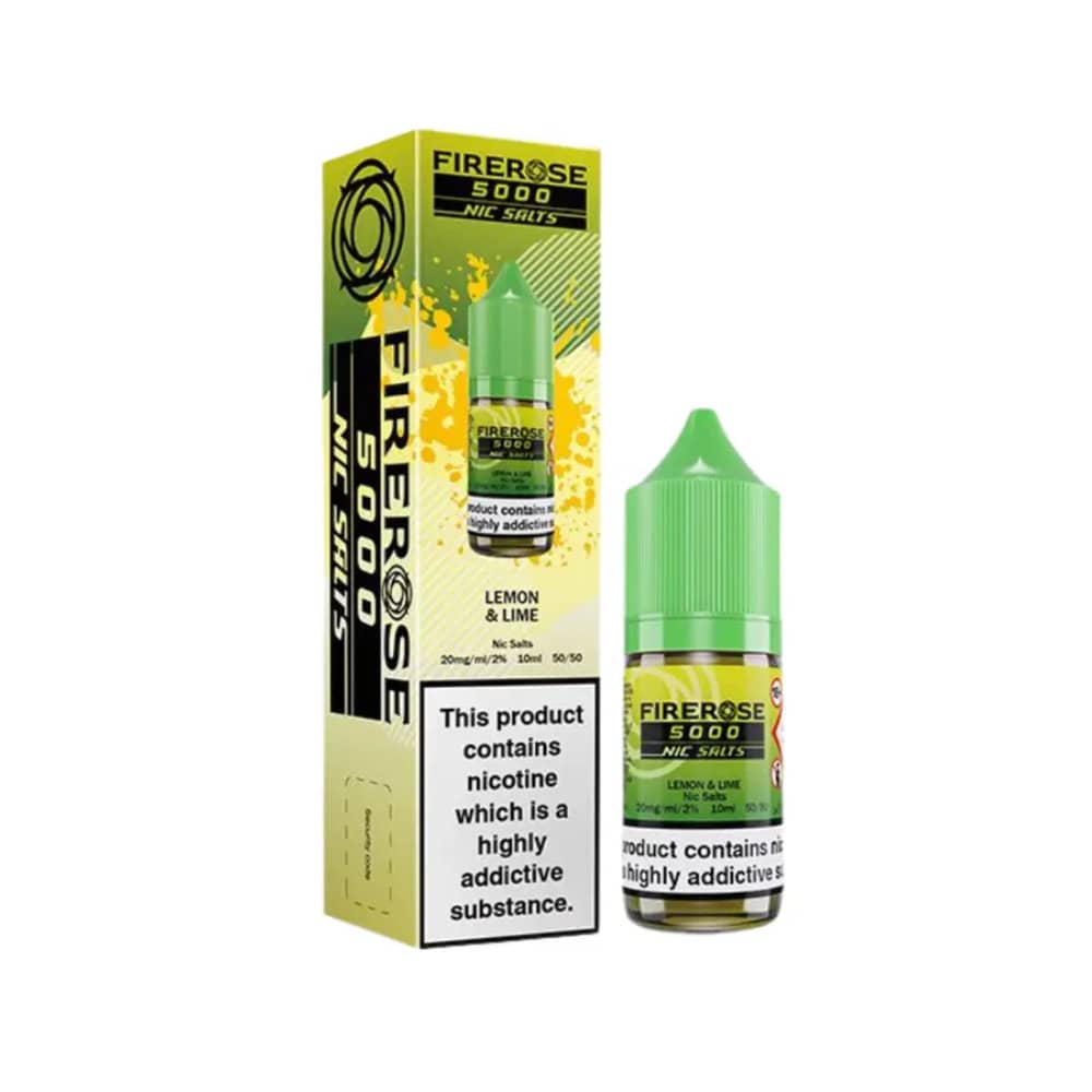 Firerose 5000 Nic Salts e liquids 10ml Lemon & Lime 10mg