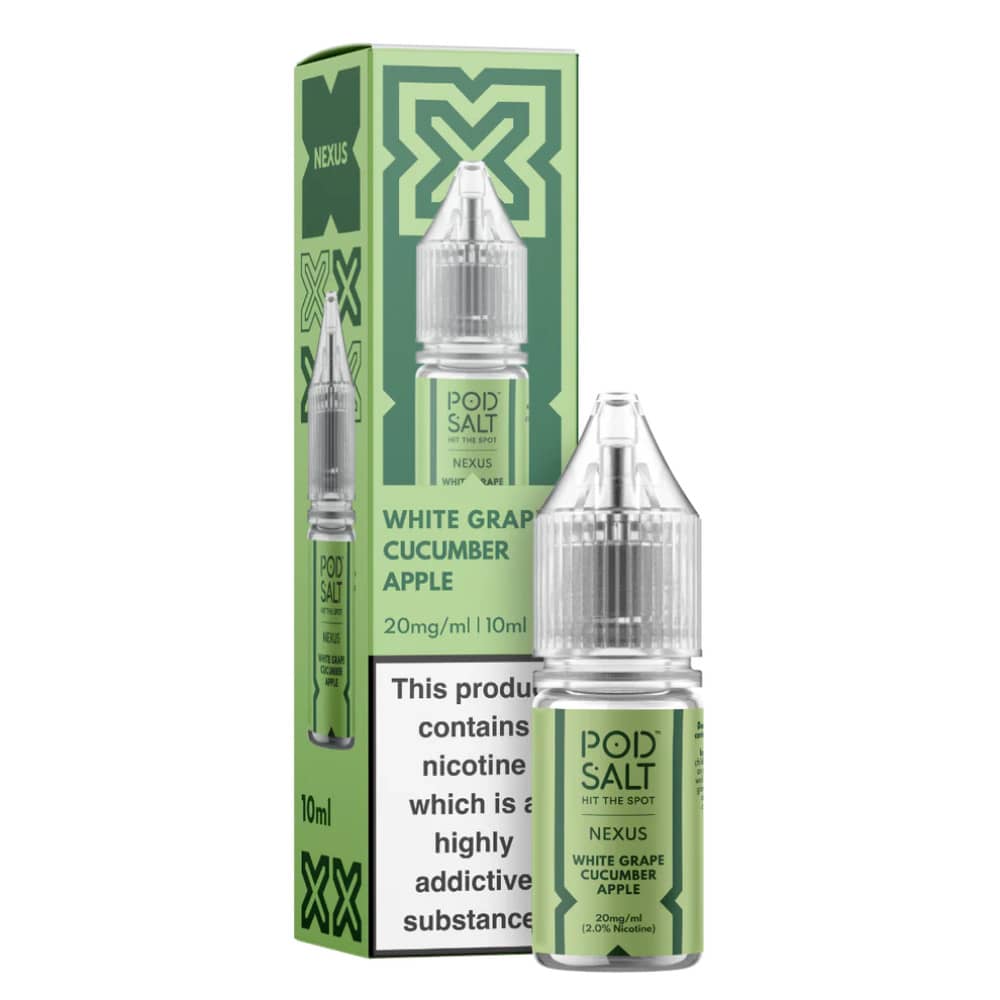 Pod Salt Nexus e liquids 10ml White Grape Cucumber 20mg