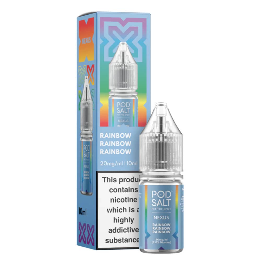 Pod Salt Nexus e liquids 10ml Rainbow 10mg