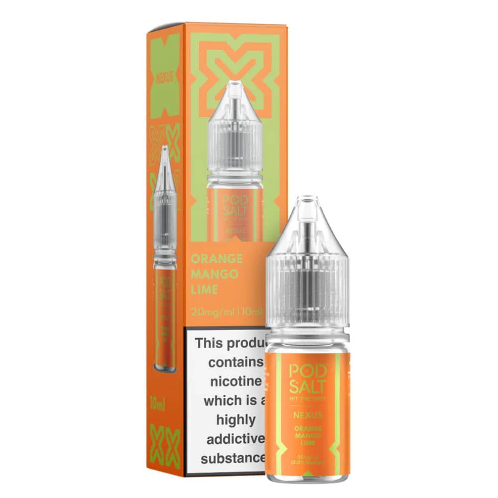 Pod Salt Nexus e liquids 10ml Orange Mango Lime 10mg