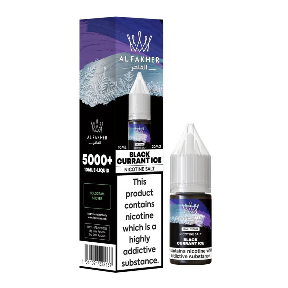 Al Fakher Nic Salts e liquids 10ml Blackcurrant Ice 20mg
