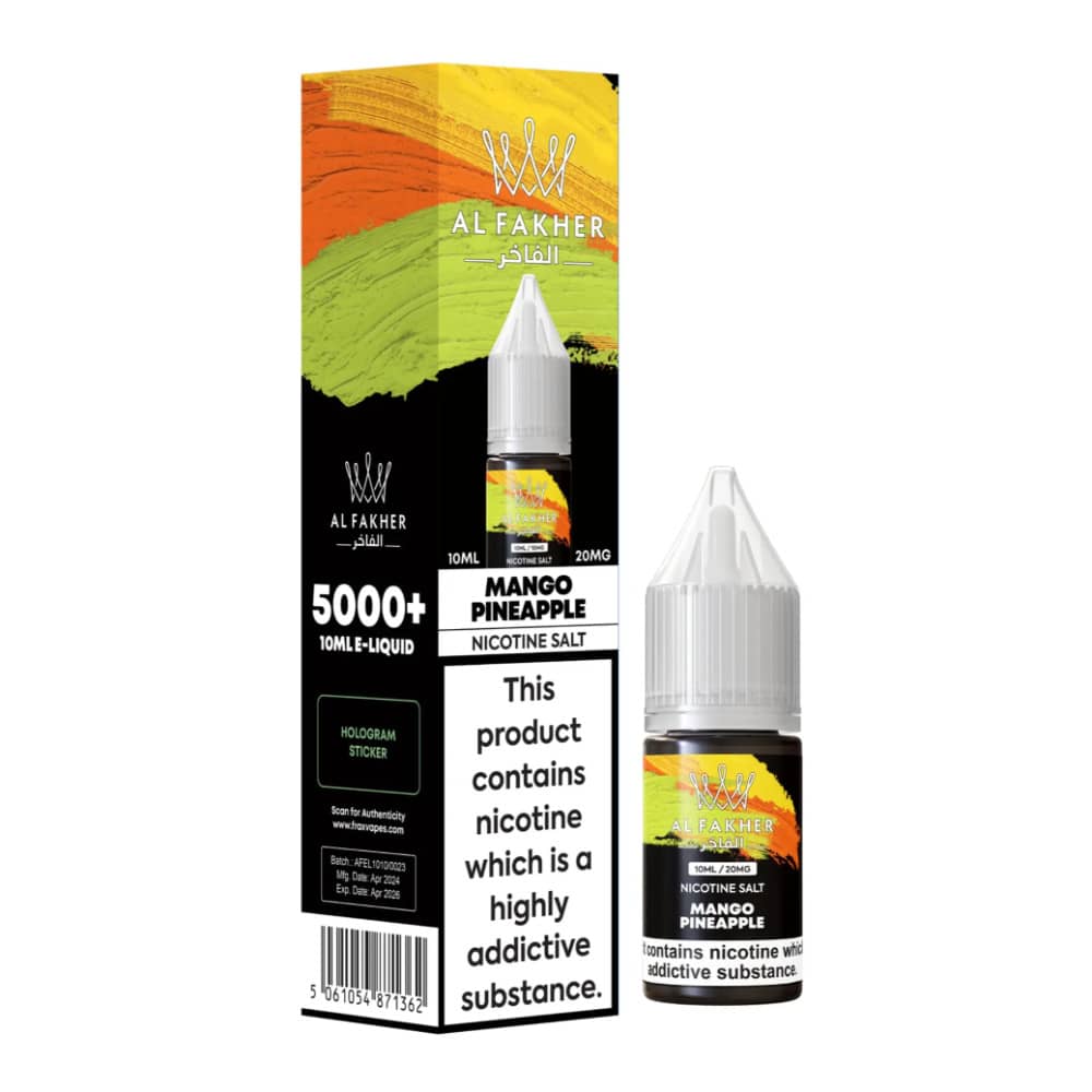 Al Fakher Nic Salts e liquids 10ml Mango Pineapple 20mg