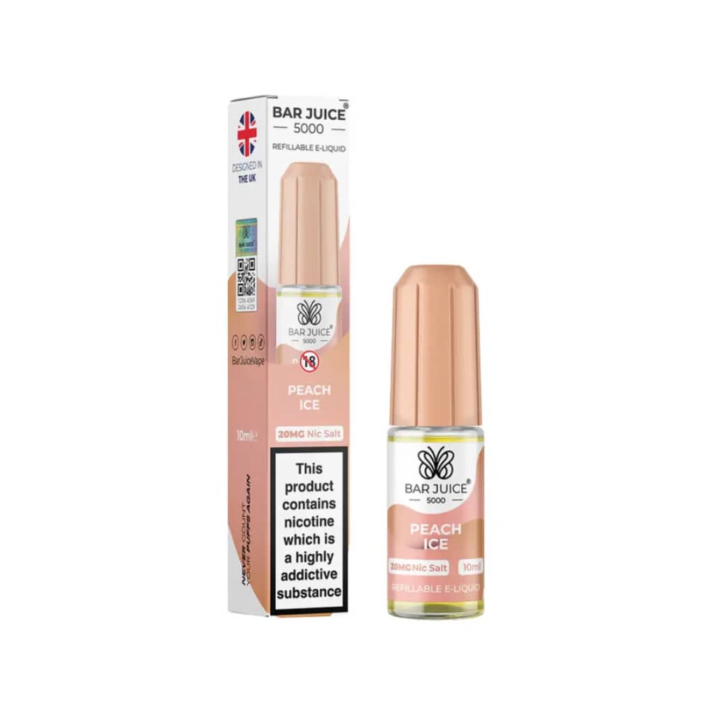 Bar Juice Nic Salts E-Liquids 10ml Peach Ice 10mg