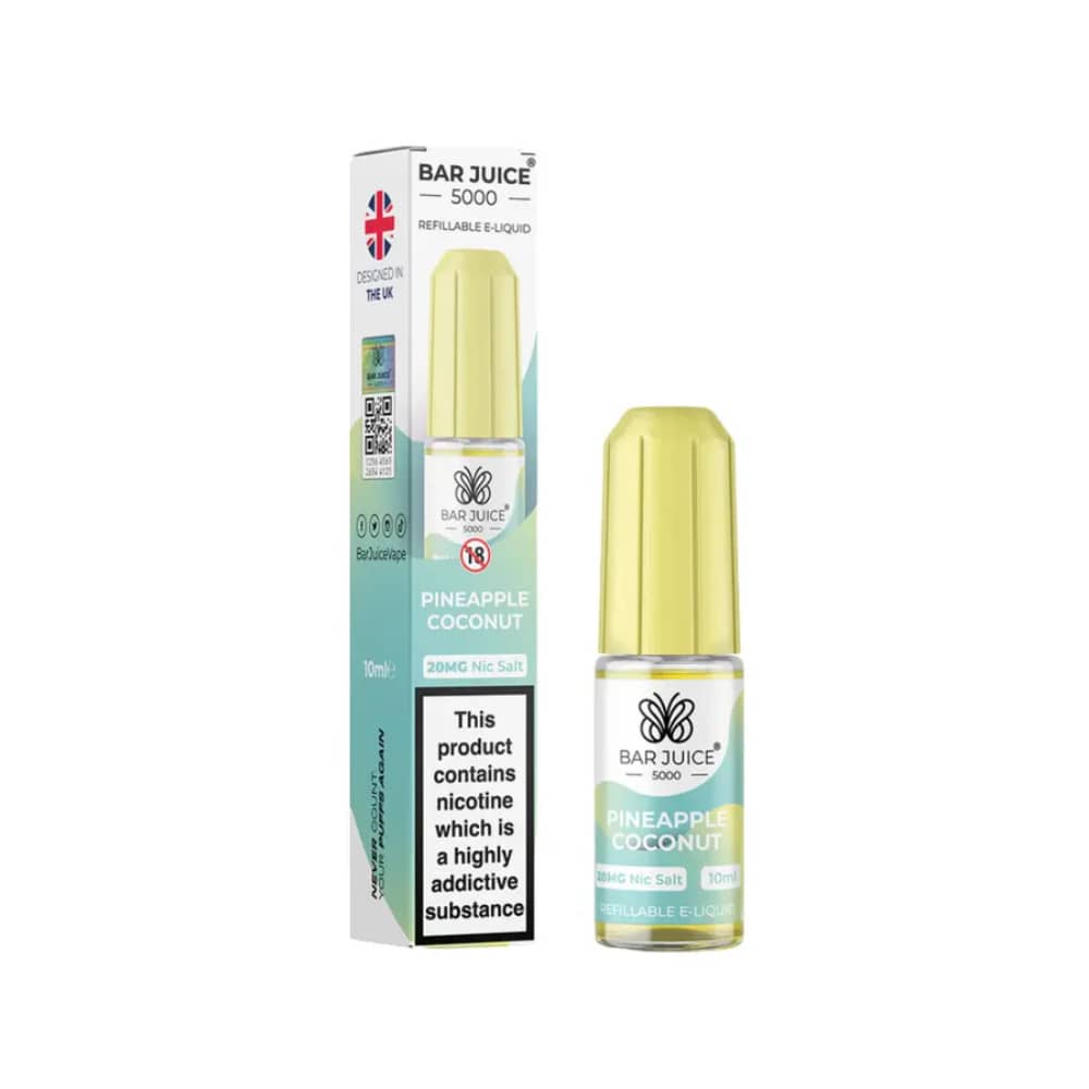 Bar Juice Nic Salts E-Liquids 10ml Pineapple Coconut 10mg