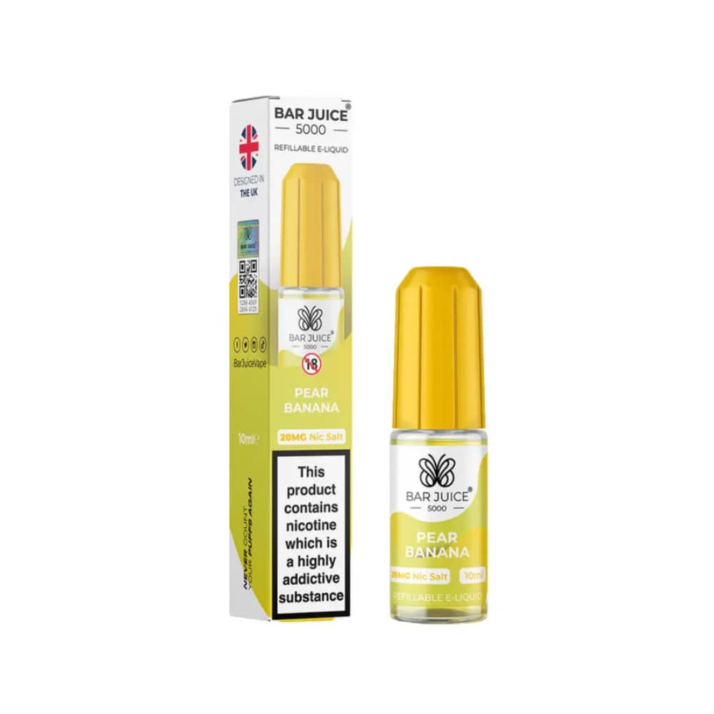 Bar Juice Nic Salts E-Liquids 10ml Pear Banana 10mg