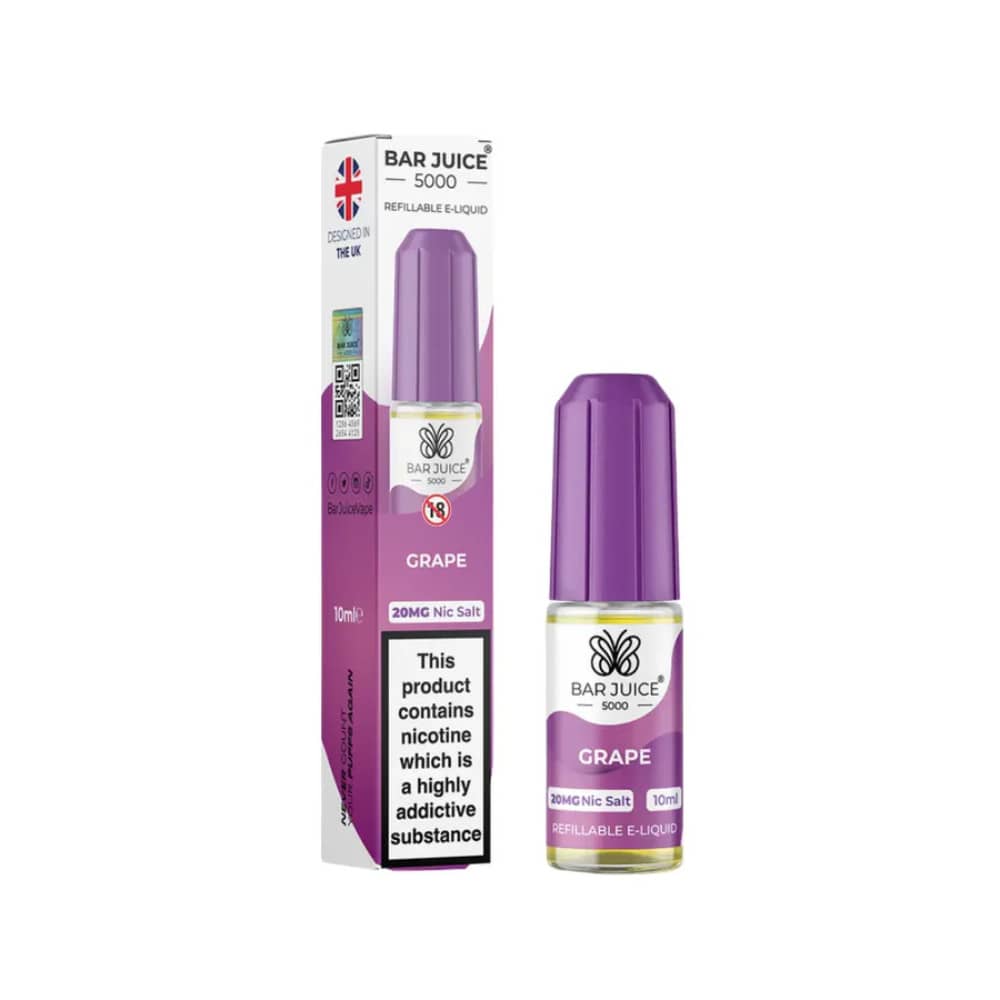 Bar Juice Nic Salts E-Liquids 10ml Grape 20mg