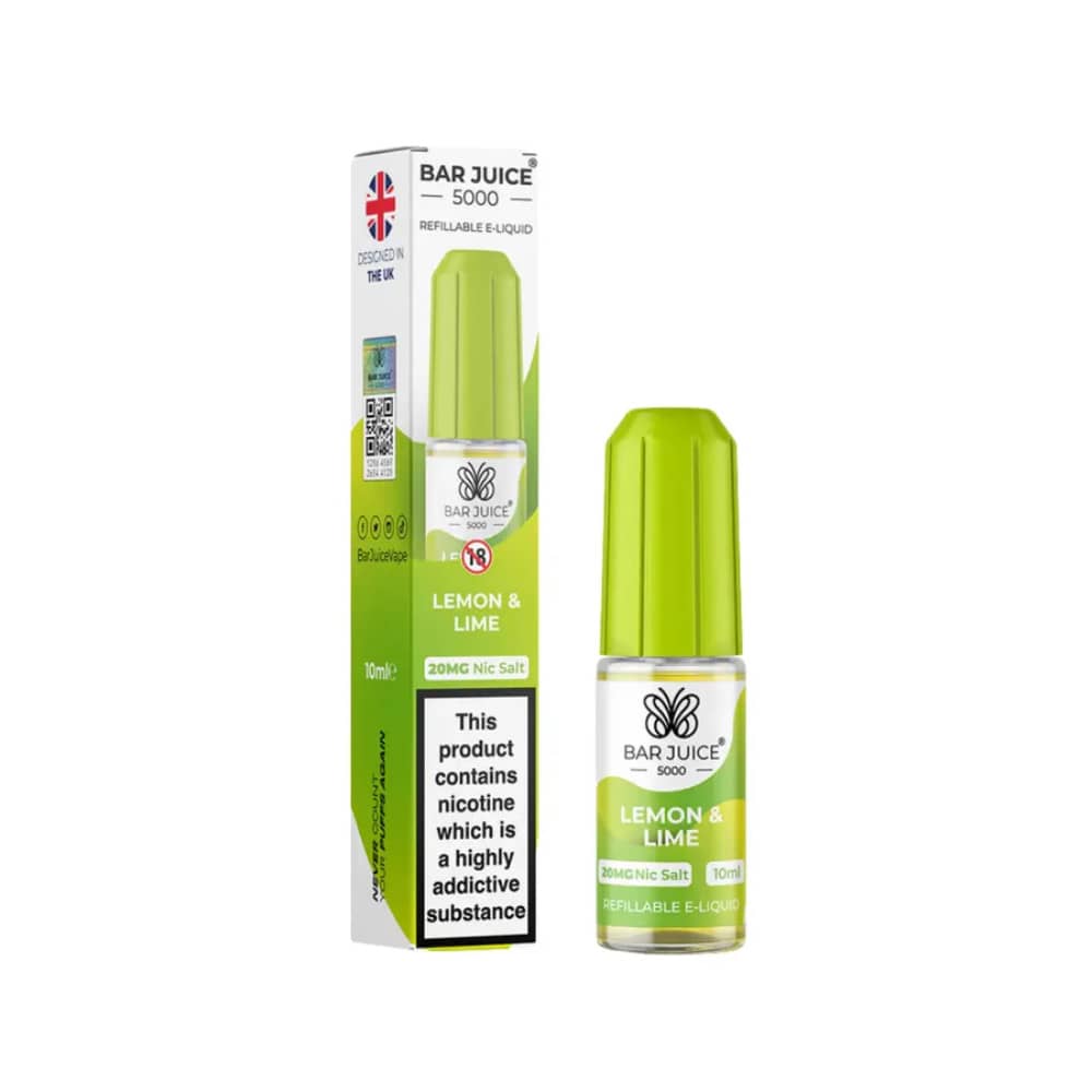 Bar Juice Nic Salts E-Liquids 10ml Lemon Lime 20mg