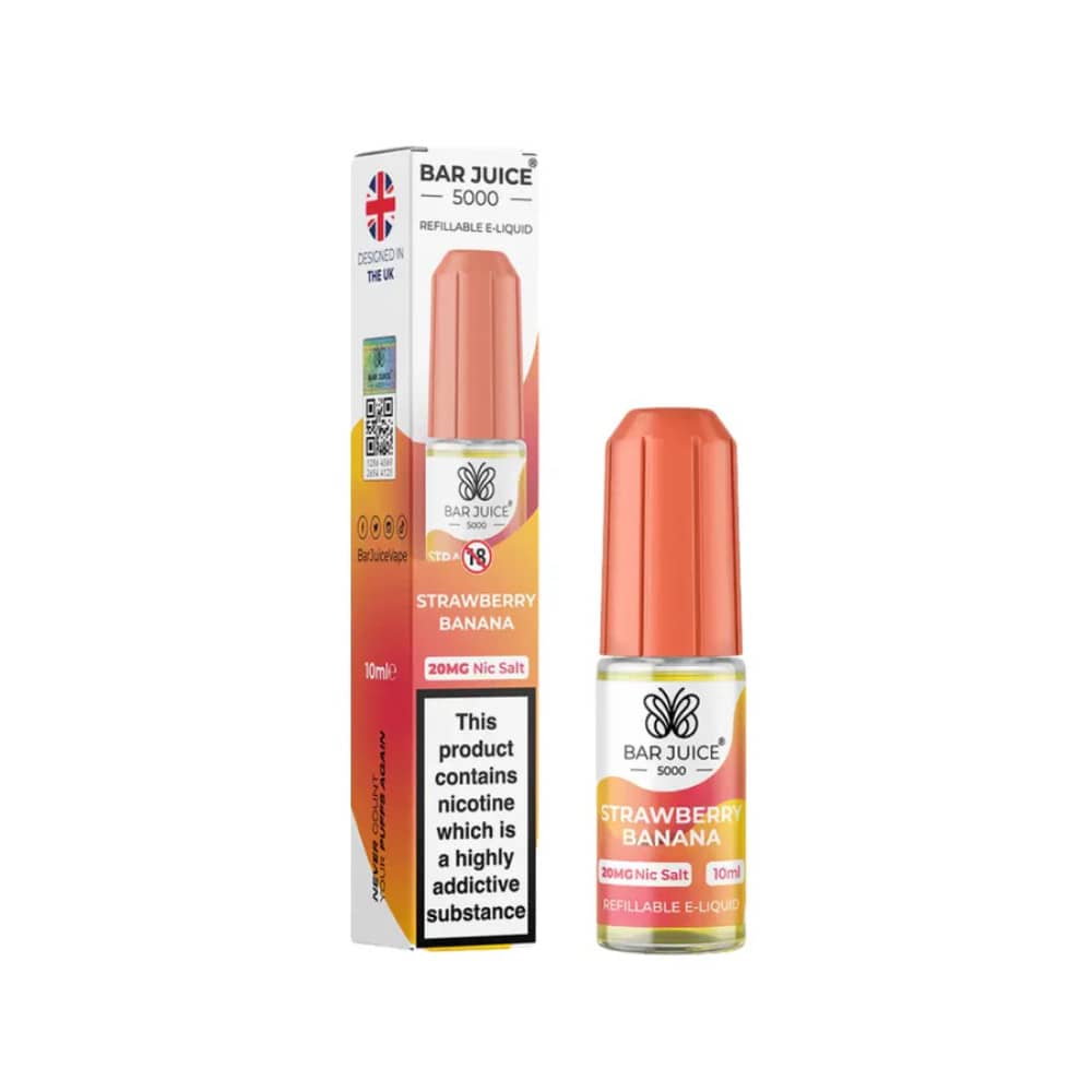 Bar Juice Nic Salts E-Liquids 10ml Strawberry Banana 20mg