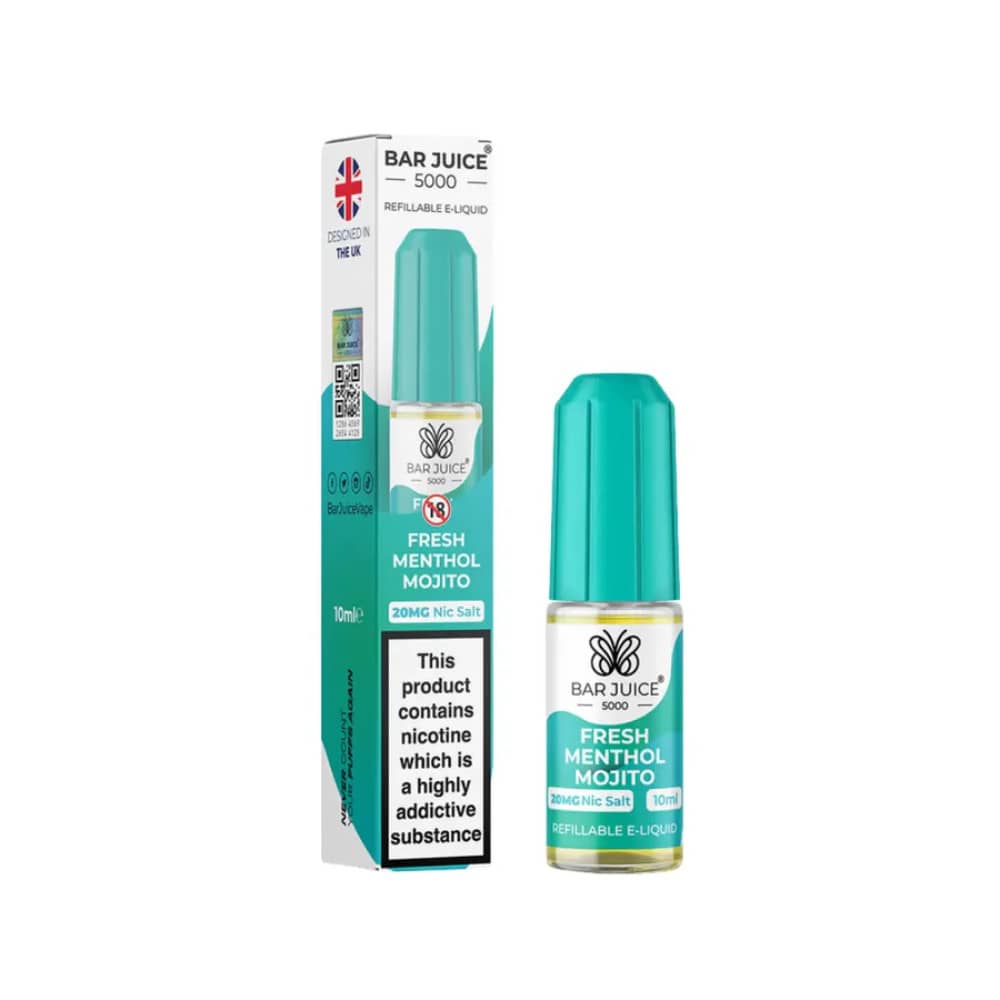 Bar Juice Nic Salts E-Liquids 10ml Fresh Menthol Mojito 20mg
