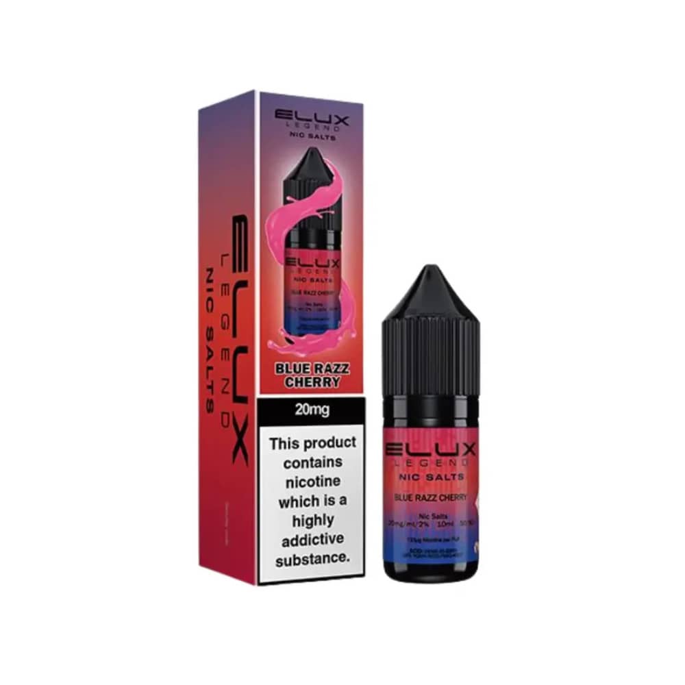 Elux Legend Nic Salts E-Liquids 10ml Blue Razz Cherry 10mg
