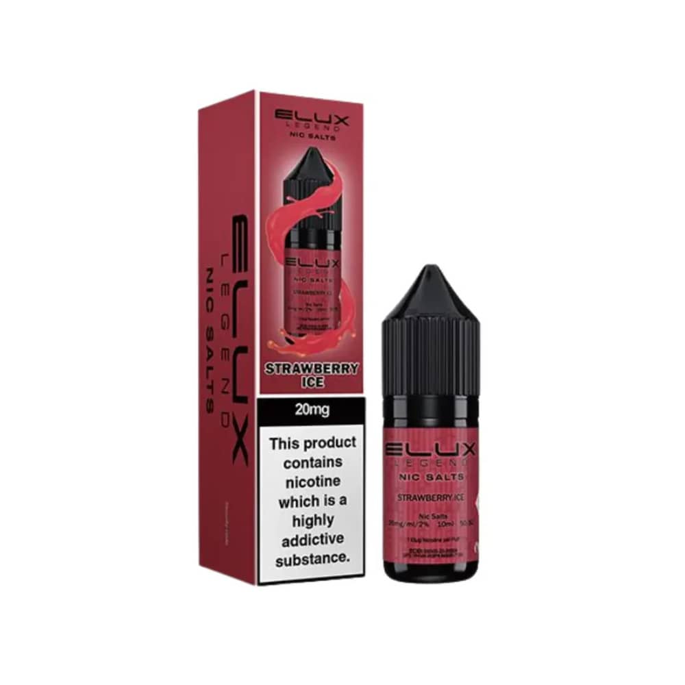 Elux Legend Nic Salts E-Liquids 10ml Strawberry Ice 10mg