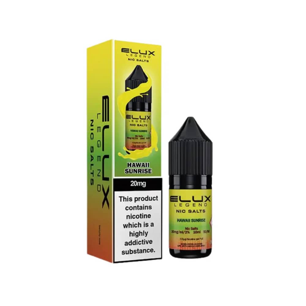 Elux Legend Nic Salts E-Liquids 10ml Hawaii Sunrise 10mg
