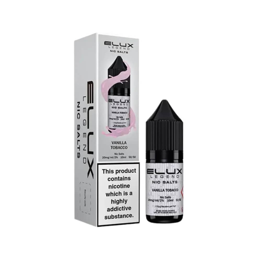 Elux Legend Nic Salts E-Liquids 10ml Vanilla Tobacco 10mg