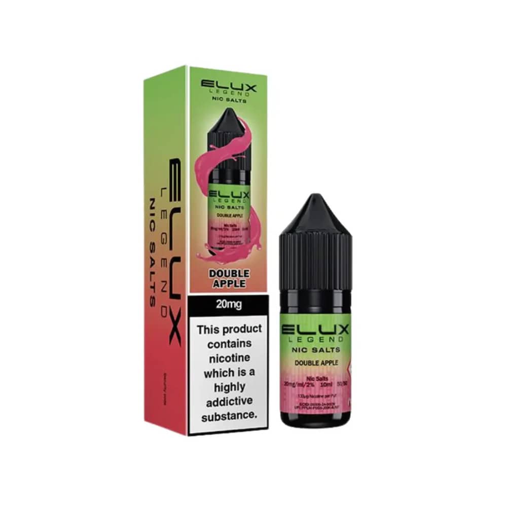 Elux Legend Nic Salts E-Liquids 10ml Double Apple 20mg