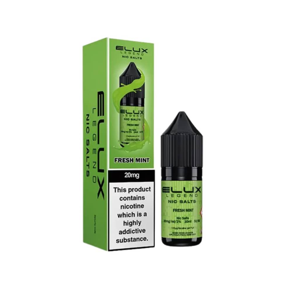 Elux Legend Nic Salts E-Liquids 10ml Fresh Mint 20mg