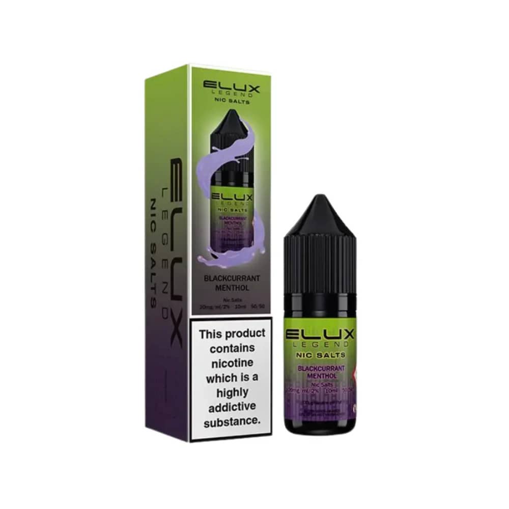 Elux Legend Nic Salts E-Liquids 10ml Blackcurrant Menthol 20mg