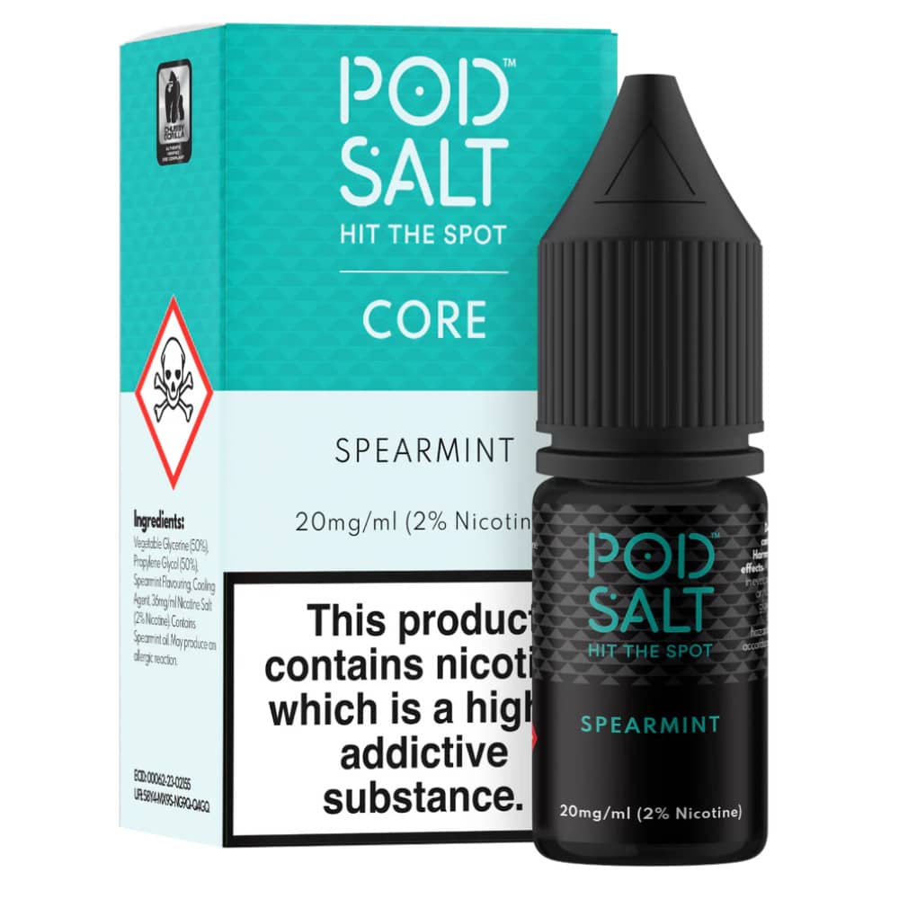 Pod Salt Core Nic Salts e liquids 10ml Spearmint 20mg