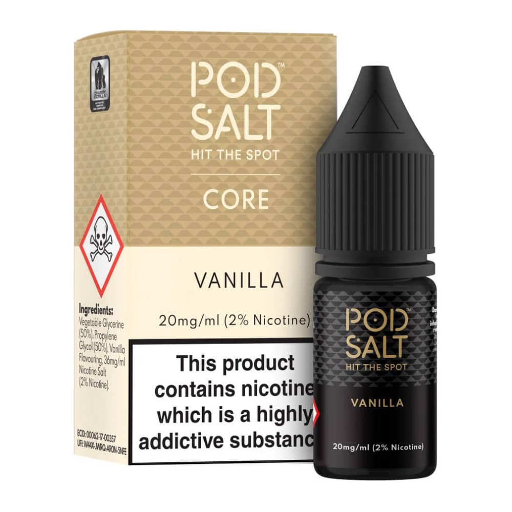 Pod Salt Core Nic Salts e liquids 10ml Vanilla 11mg